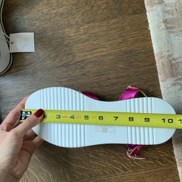 VERDEROSMARINO Barbiecore Metallic Pink Ankle Strap Leather Sandals Women’s SZ 8 - Picture 12 of 15